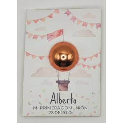 Tarjeta con labial de vainilla